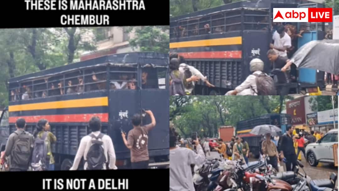 छात्रों को डिटेन कर ले जा रही थी पुलिस, प्रोटेस्टर ने खोल दिया वैन का दरवाजा; वीडियो वायरल छात्रों को डिटेन कर ले जा रही थी पुलिस, प्रोटेस्टर ने खोल दिया वैन का दरवाजा; वीडियो वायरल