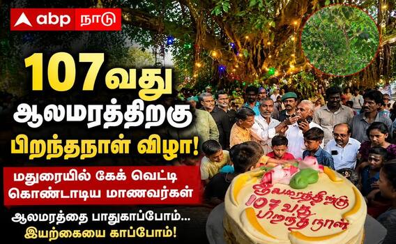 மதுரை ஆலமரத்தின் 107வது பிறந்தநாள்: பாதுகாப்புக்கு விழிப்புணர்வு தேவை! மதுரை ஆலமரத்தின் 107வது பிறந்தநாள்: பாதுகாப்புக்கு விழிப்புணர்வு தேவை!