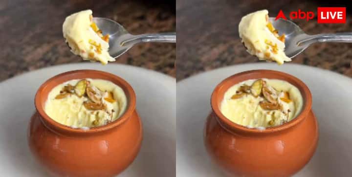 Matka Kulfi Recipe: इन 4 चीजों को मिलाकर घर में बनाएं बाजार जैसी मटका कुल्फी, दीवाने हो जाएंगे बच्चे 1 इस रेसिपी के लिए 1 लीटर फुल क्रीम दूध, आधा कप चीनी, 2 से 3 ब्रेड स्लाइस और टेस्ट बढ़ाने के लिए इलायची पाउडर की जरूरत होगी. आप चाहें तो ऊपर से सजाने के लिए कटे हुए बादाम और पिस्ता भी इस्तेमाल कर सकते हैं.