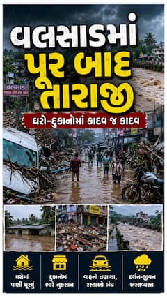 Valsad Flood : વલસાડમાં પૂર બાદ તારાજી