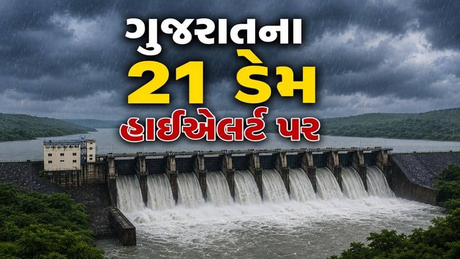ગુજરાતમાં 21 ડેમ 'હાઈએલર્ટ' પર, 14 ડેમ 100% ભરાયા