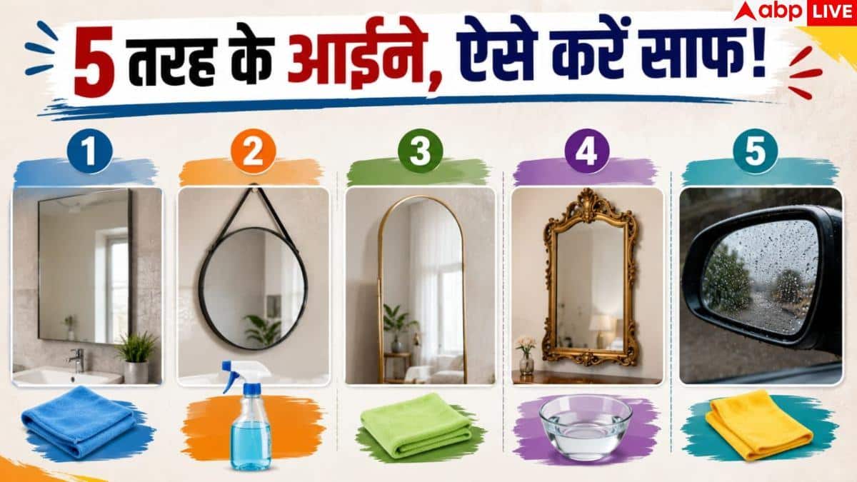 Mirror Cleaning Tips: कैसे चमकाएं घर का आईना? जानें आसान हैक्स