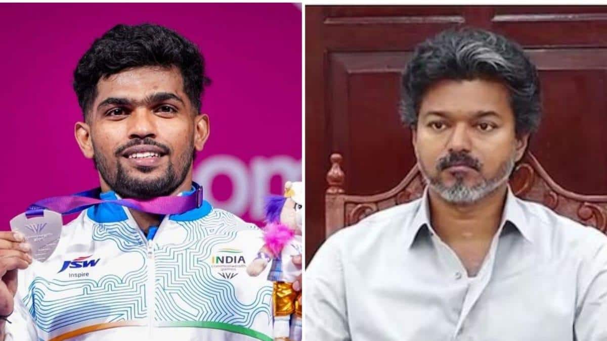 Tamil Nadu CM Vijay Rewards Weightlifter Raja Muthupandi Rs 30 Lakh For CWG Silver