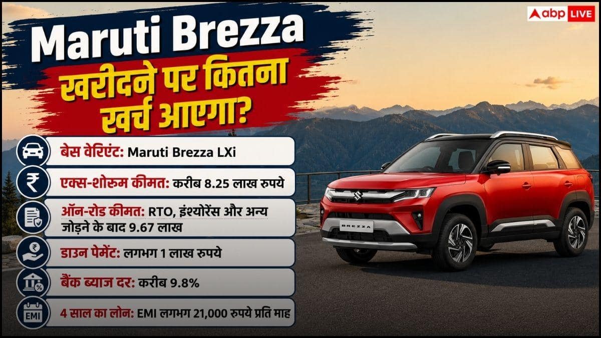 Nexon या Brezza, 1 लाख की डाउन पेमेंट के बाद किसकी EMI सस्ती?