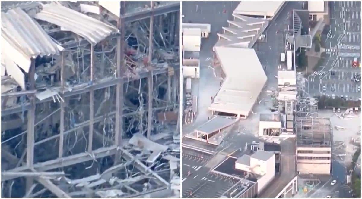 Japan Earthquake Triggers Mall Explosion; 20-30 Feared Trapped As Building Partially Collapses | VIDEO