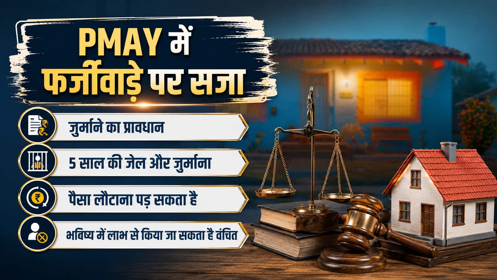 गलत तरीके से लिया PM आवास! जानें धोखाधड़ी पर क्या है सजा?