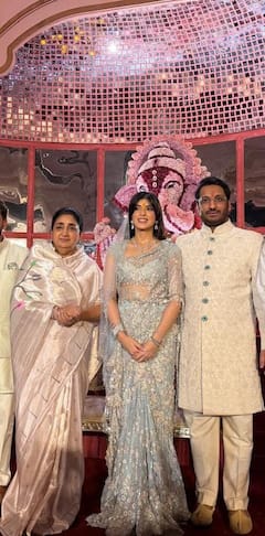 पार्थ पवार अन् कायनात दारांचा साखरपुडा; एकनाथ शिंदेंसह दिग्गजांची उपस्थिती, नव दाम्पत्यास शुभेच्छा देण्यास गर्दी