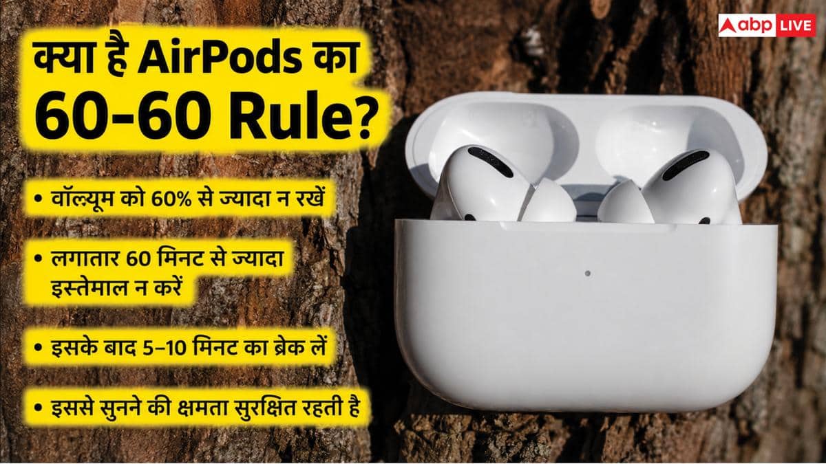 क्या है AirPods का 60-60 Rule? जानें एक्सपर्ट्स क्यों देते हैं सलाह