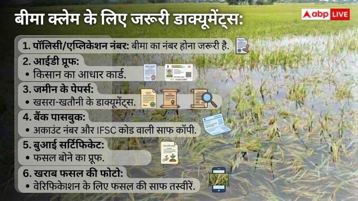 फसल नुकसान पर कैसे मिलेगा बीमा क्लेम? जानें तरीका