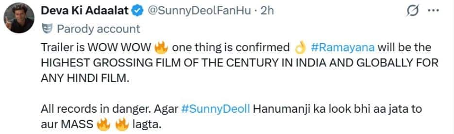 Ramayana Trailer Sunny Deol Missing As Hanuman: 4000 कोटींच्या 'रामायण'च्या ट्रेलरमधून भगवान हनुमान गायब; सनी देओल जोरदार ट्रेंडमध्ये, 'हनुमान कुठंय?', नेटकऱ्यांचे निर्मात्यांना सवाल