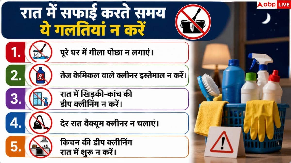 Best Time To Mop House: रात में पोछा लगाना सही या गलत? जान लें सफाई एक्सपर्ट्स का जवाब