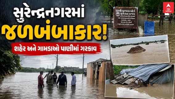 Surendranagar Flood: સાર્વત્રિક ધોધમાર વરસાદથી સુરેન્દ્રનગર જિલ્લામાં જળબંબાકાર