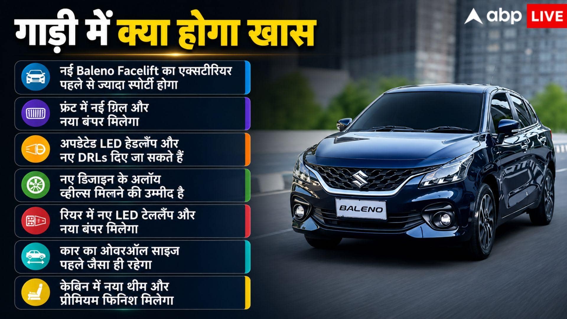 कम फ्यूल खर्च और शानदार माइलेज, जल्द आ रही Baleno Facelift 2026