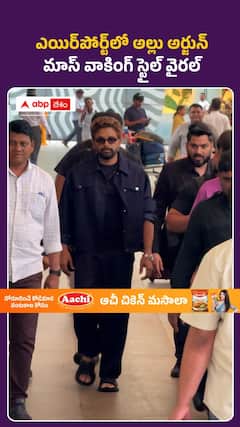 ఎయిర్ పోర్ట్ లో అల్లు అర్జున్ మాస్ వాకింగ్ స్టైల్ వైరల్