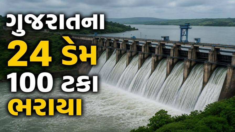 ગુજરાતમાં 24 ડેમ ઓવરફ્લો, 33 હાઇ એલર્ટ પર