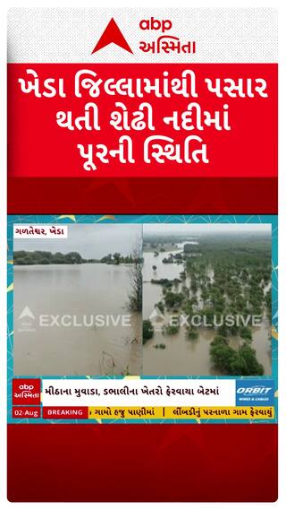 Kheda flood : ખેડા જિલ્લામાંથી પસાર થતી શેઢી નદીમાં પૂરની સ્થિતિ