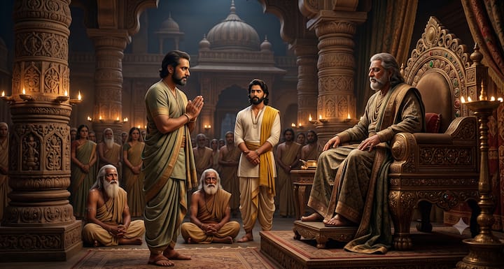 धृतराष्ट्र के बुलाने पर विदुर ने साफ कहा कि अगर राज्य में शांति चाहिए तो पांडवों को उनका अधिकार लौटा देना ही उचित होगा. उन्होंने समझाया कि अन्याय पर टिके निर्णय कभी स्थायी सुख नहीं देते.