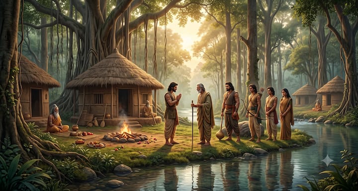 धृतराष्ट्र से मतभेद होने पर विदुर पांडवों से मिलने वन पहुंचे. पांडवों ने उनका आदरपूर्वक स्वागत किया. विदुर ने उन्हें धैर्य, संयम और धर्म का मार्ग न छोड़ने की प्रेरणा दी तथा विश्वास दिलाया कि सत्य की जीत निश्चित होती है.