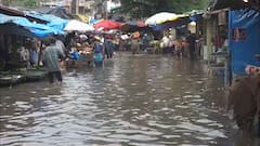Bhiwandi Kamvari River Flood : भिवंडीत धुव्वाधार पाऊस! कामवारी नदीने धोक्याची पातळी ओलांडली; शहरासह भाजी मार्केट, बाजारपेठ जलमय, जनजीवन विस्कळीत