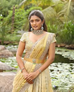 Eesha Rebba : గోల్డ్ కలర్ డ్రెస్‌లో అందాల ఈషా - సరస్సు ఒడ్డున దేవకన్యలా...