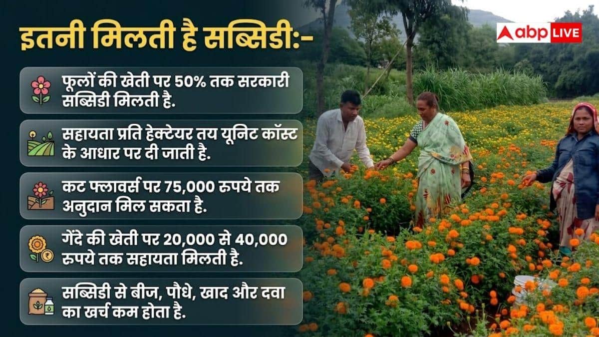 फूलों की खेती पर 50% सब्सिडी, ऐसे करें आवेदन