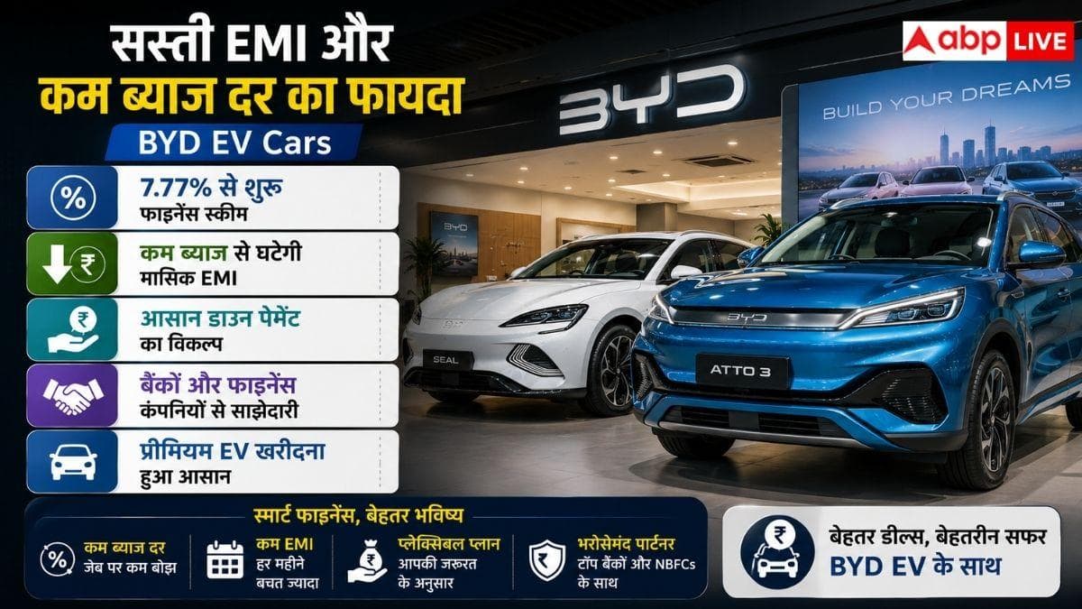 BYD EV पर मिल रहा बड़ा ऑफर, खरीदना हुआ आसान, EMI भी कम