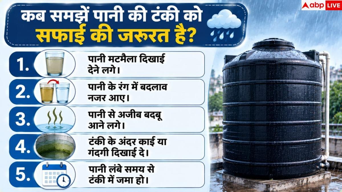 Water Tank Cleaning: बारिश के मौसम में गंदा हो रहा है टंकी का पानी? अपनाएं ये टिप्स 3 Water Tank Cleaning: बारिश के मौसम में गंदा हो रहा है टंकी का पानी? अपनाएं ये टिप्स