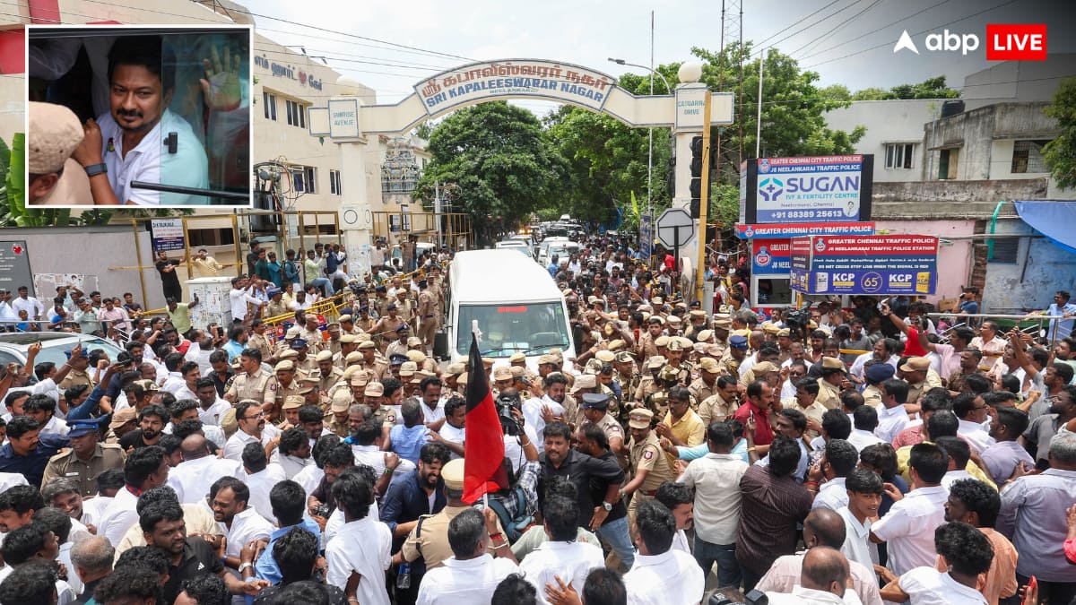 उदयनिधि 90 मिनट की पूछताछ के बाद रिहा, पुलिस स्टेशन के बाहर हाई वोल्टेज ड्रामा