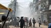 Massive Fire Breaks Out At Footwear Shop In Madhya Pradesh's Narmadapuram