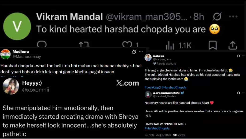लॉक अप 2' में बड़ा उलटफेर, हर्षद चोपड़ा हुए बेघर, शिवांगी जोशी बनीं पहली फाइनलिस्ट