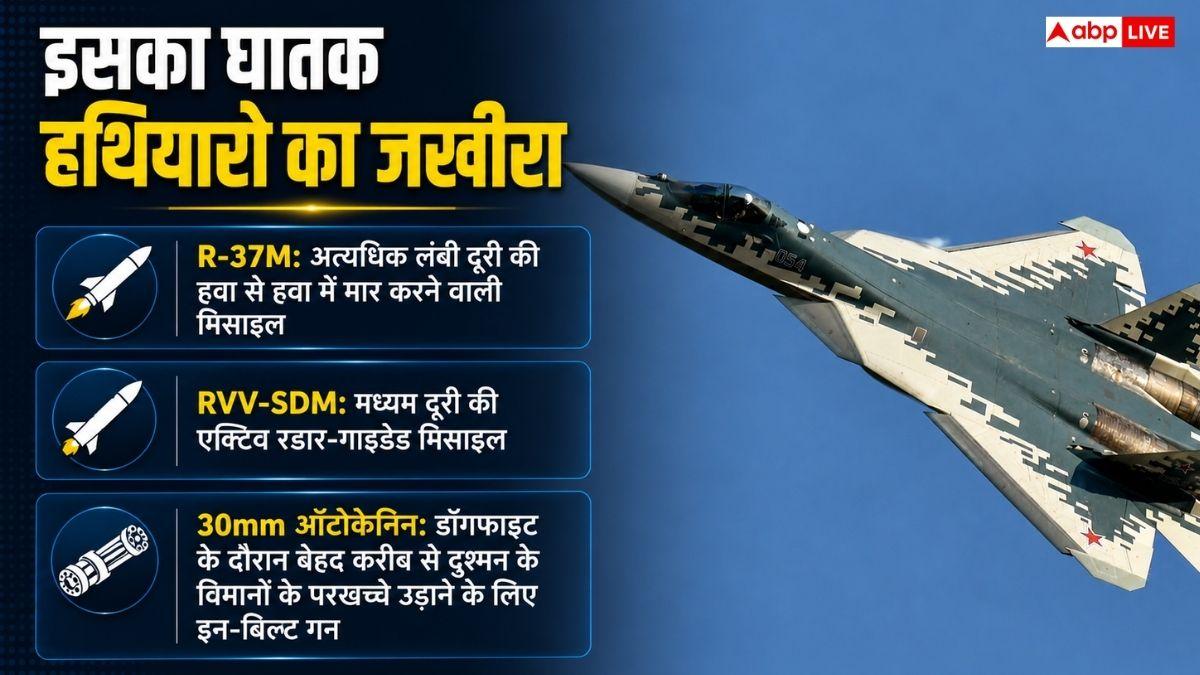 कितना खतरनाक है रूस का Su-57 लड़ाकू विमान? जानें इसकी मारक क्षमता