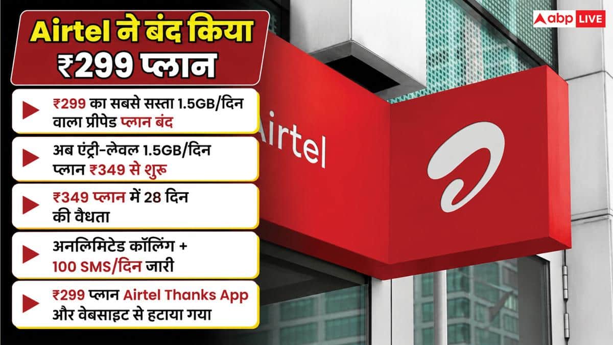 Airtel का झटका! बंद कर दिया अपना सबसे सस्ता प्रीपेड प्लान
