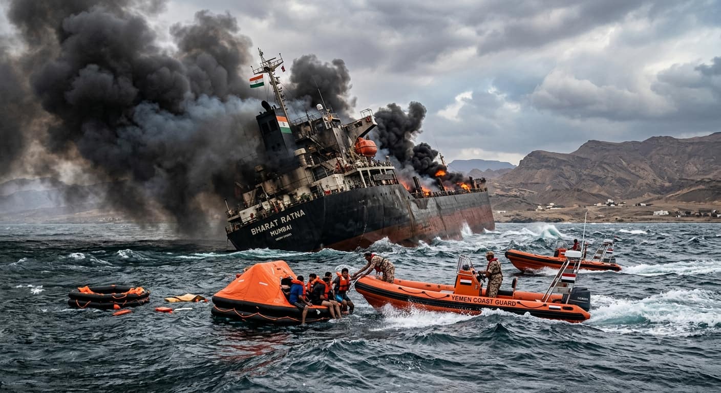 Cargo Ship Attacked : ভয়ঙ্কর হামলা ! লোহিত সাগরে হামলায় ডুবল ভারতের পতাকাবাহী জাহাজ
