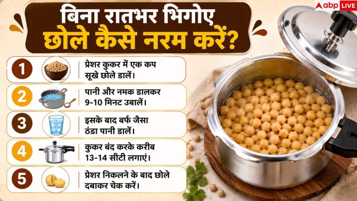Chole Without Soaking: बगैर गलाए भी आसानी से बनेगी छोले की सब्जी, इस ट्रिक को आजमाएं