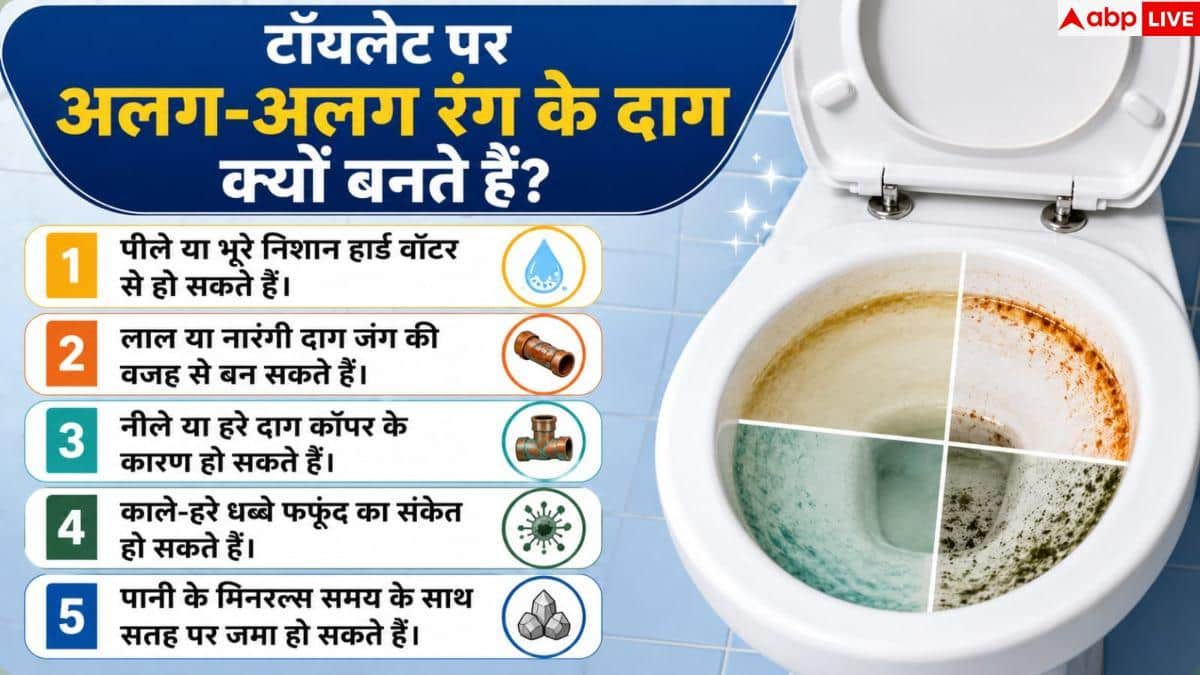 Toilet Yellow Stains: बार-बार रगड़ने पर भी नहीं छूट रहे टॉयलेट के दाग? जानें असली वजह