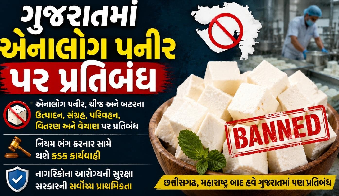 ગુજરાતમાં એનાલોગ પનીર, ચીઝ, બટર પર પ્રતિબંધ!