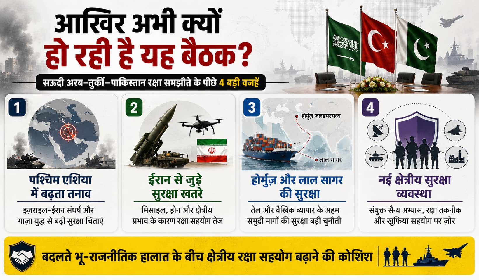 सऊदी, तुर्किए और पाकिस्तान में आज होगी बड़ी रक्षा डील, भारत के लिए क्या हैं मायने