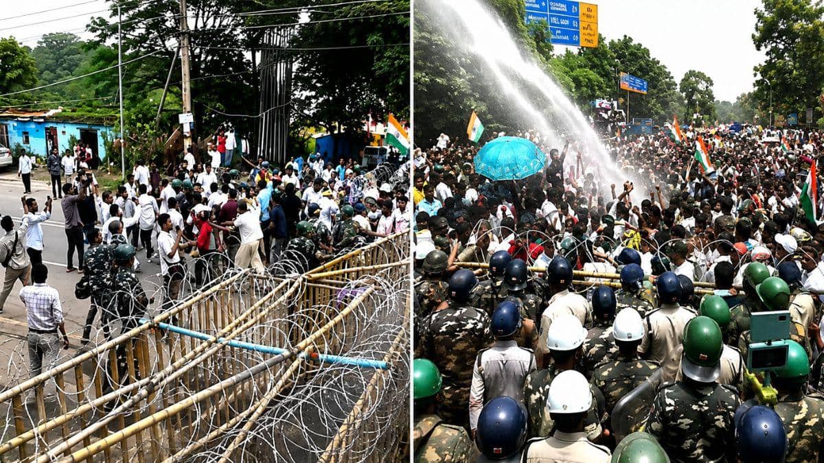 Ranchi Exam Row: Students Breach Barricades, March Towards Vidhan Sabha; Police Use Water Cannons