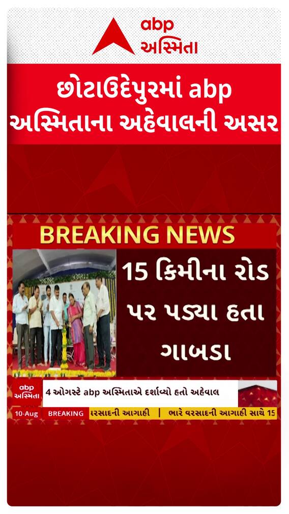 Chhota udaipur news: છોટાઉદેપુરમાં abp અસ્મિતાના અહેવાલની અસર