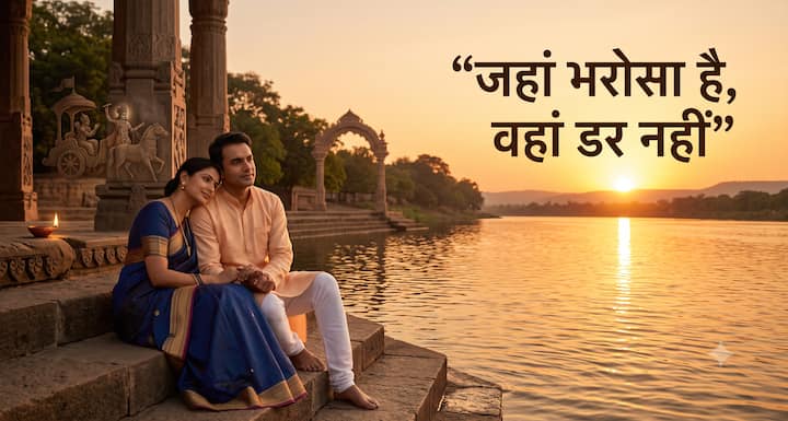 जिस रिश्ते में सच्चा प्यार होता है, वहां हर वक्त खोने का डर नहीं सताता. हम सामने वाले पर भरोसा करना सीखते हैं. लेकिन जब लगाव बढ़ जाता है, तो छोटी दूरी भी बेचैनी देने लगती है. गीता हमें सिखाती है कि मन को परिणाम की चिंता से मुक्त रखें और रिश्तों में विश्वास बनाए रखें.