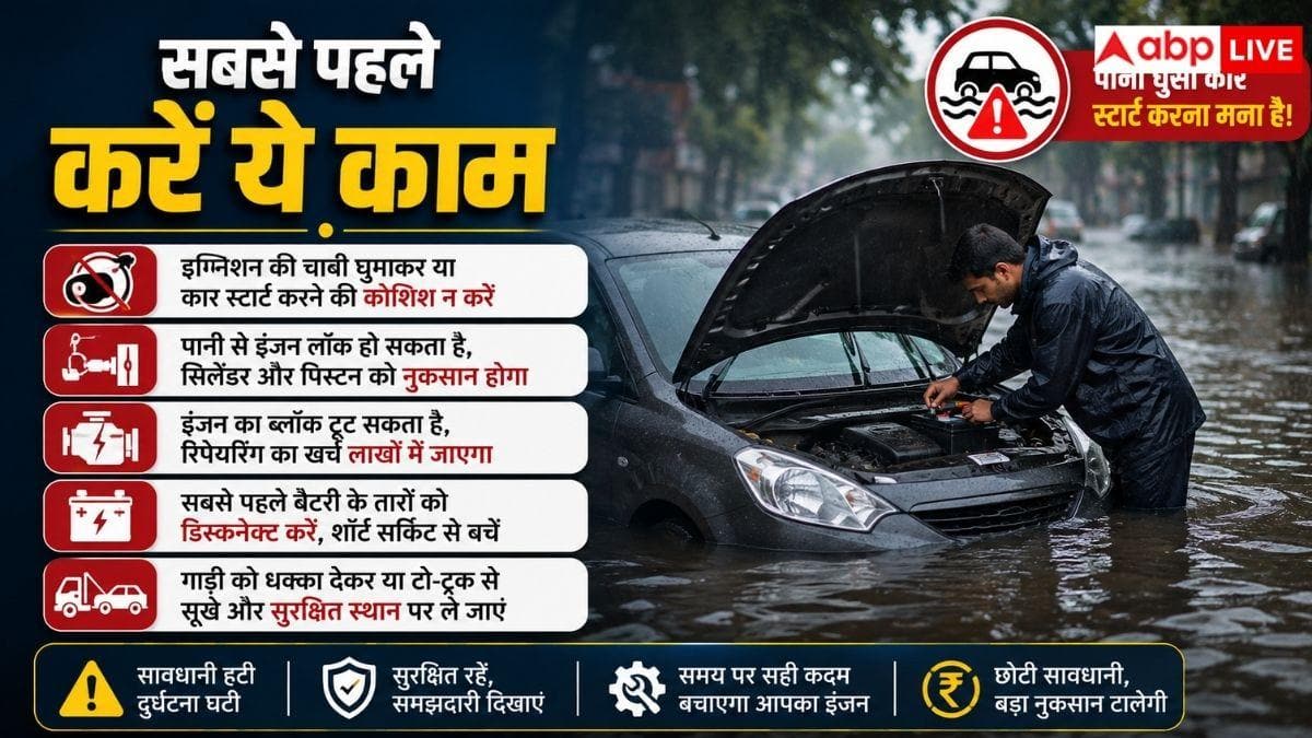 कार में बारिश का पानी घुस जाए तो क्या करें, सबसे पहले खराब होते हैं ये पार्ट