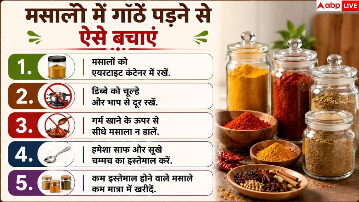 Spices Getting Clumpy: मसालों को सीलन और गांठों से कैसे बचाएं? जानें 4 सीक्रेट किचन टिप्स