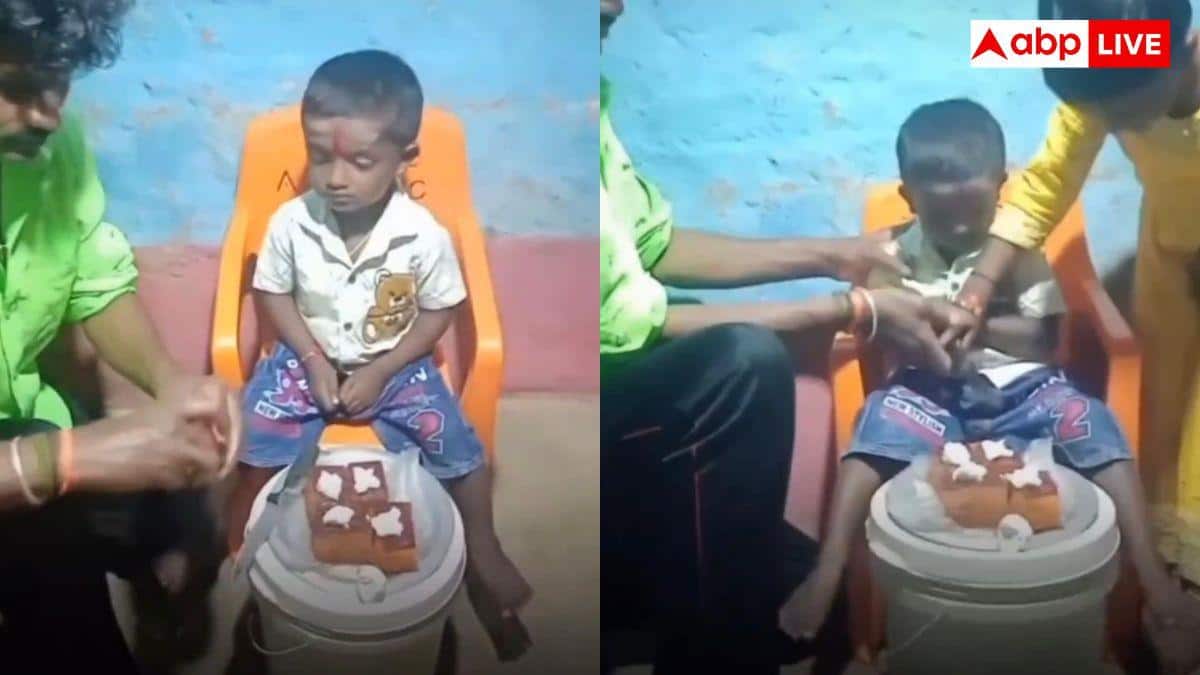 Father's Love: पैसे नहीं थे, बाल्टी पर पेस्ट्री सजाकर मनाया बेटे का जन्मदिन
