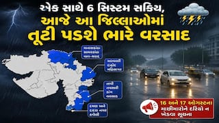Gujarat Rain: એક સાથે 6 સિસ્ટમ સક્રિય, આજે આ જિલ્લાઓમાં તૂટી પડશે ભારે વરસાદ