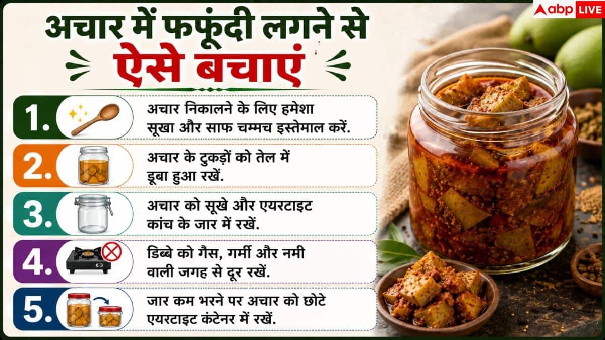 Pickle Storage Tips: अचार में पड़ने लगी है फफूंदी, इसे ऐसे बचाएं