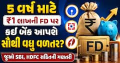 5 વર્ષ માટે ₹1 લાખની FD પર કઈ બેંક આપશે સૌથી વધુ વળતર? જુઓ SBI, HDFC સહિતની ગણતરી