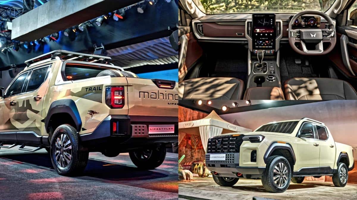 Mahindra Scorpio Lifestyler showcased in rugged pickup form, with a premium cabin and bold exterior design.