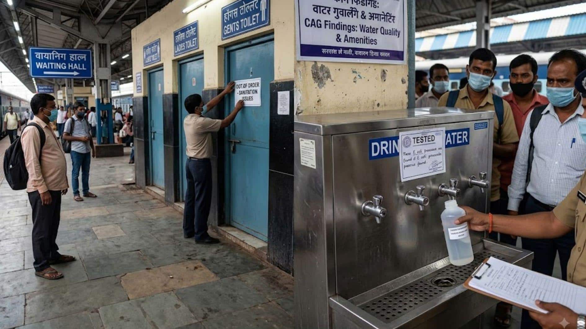 Railway Station Water: রেল স্টেশনের কলের জলে E. coli ব্যাকটিরিয়া, প্ল্যাটফর্ম, শৌচাগার অপরিচ্ছন্ন, CAG রিপোর্টে উদ্বেগ