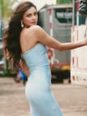 Daisy Shah Photo: ડેઝી શાહે ઓફ શોલ્ડર બોડીકોન ગાઉનમાં કેમેરા સામે આપ્યા ગ્લેમરસ પોઝ