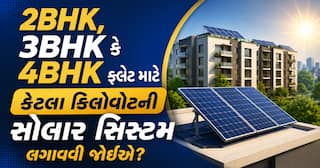 2BHK, 3BHK કે 4BHK ફ્લેટ માટે કેટલા કિલોવોટની સોલાર સિસ્ટમ લગાવવી જોઈએ? જાણો ગણતરી